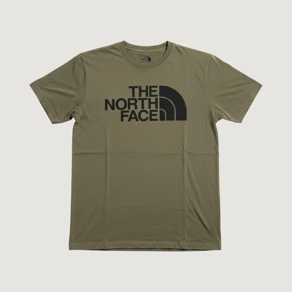 The North Face Mens Graphic T-Shirt Olive Green Logo Tee Size Medium
